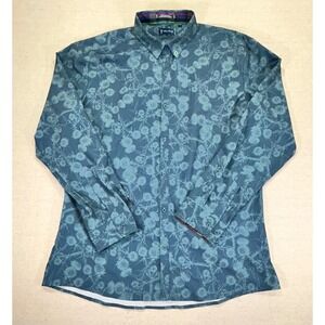 William Murray Men's‎ X-Large Performance Button Golf Shirt Tartan Plaid Cuffs